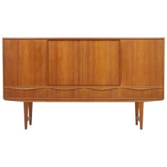 Vintage Danish Modern Teak Tall Sideboard