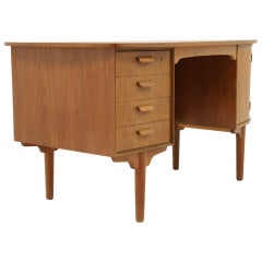 Danish Funky Teak Curved Desk