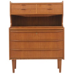 Danish Teak Secretary Desk