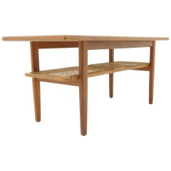 Danish Modern Teak Coffee Table With Shelf