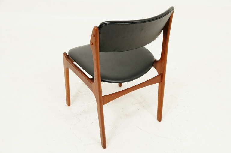 Scandinavian Modern Set 6 Teak Chairs Erik Buck #49