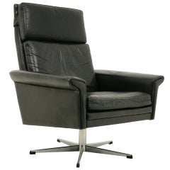 Leather Swivel Lounge Chair