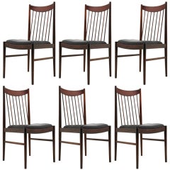 6 Rosewood Dining Chairs By Sibast