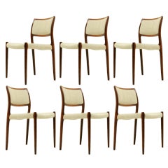6 Rosewood Niels Moller Dining Chairs