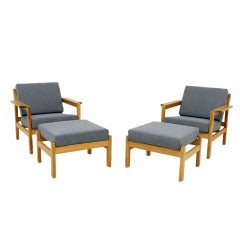 Pair Lounge Chairs by Borge Mogensen