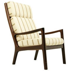 Mahogany Tall Arm Chair by Ole Wanscher
