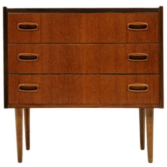 Teak Small 3 Drawer Dresser Bedside