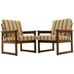 Pair Gorgeous Teak Loungers