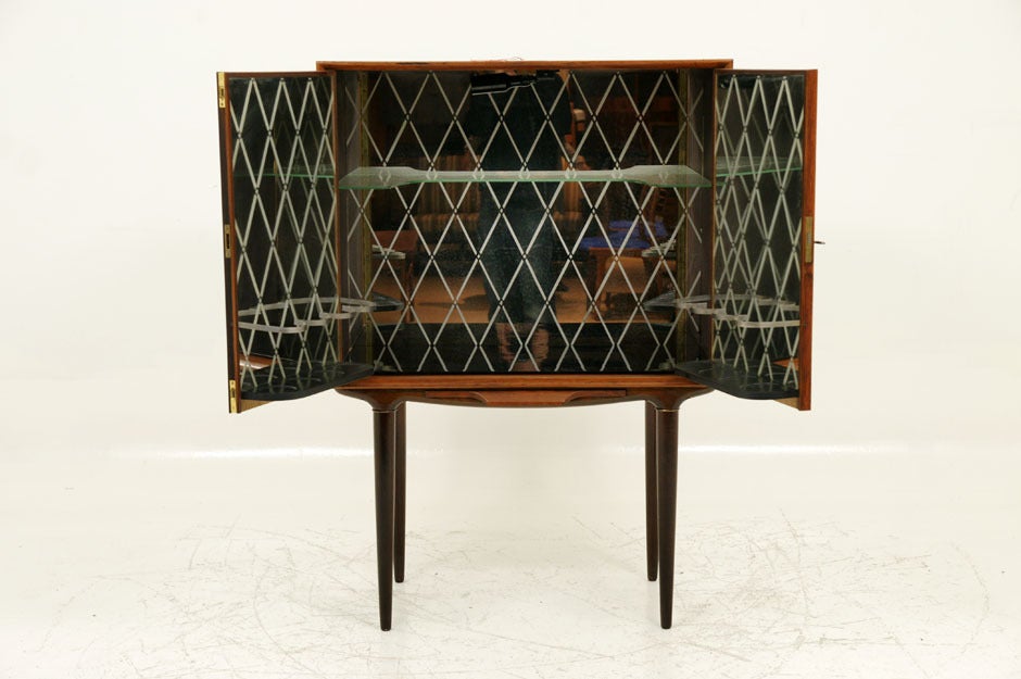 Rosewood Bar Cabinet by Illum Wikkelso In Excellent Condition In Vancouver, BC