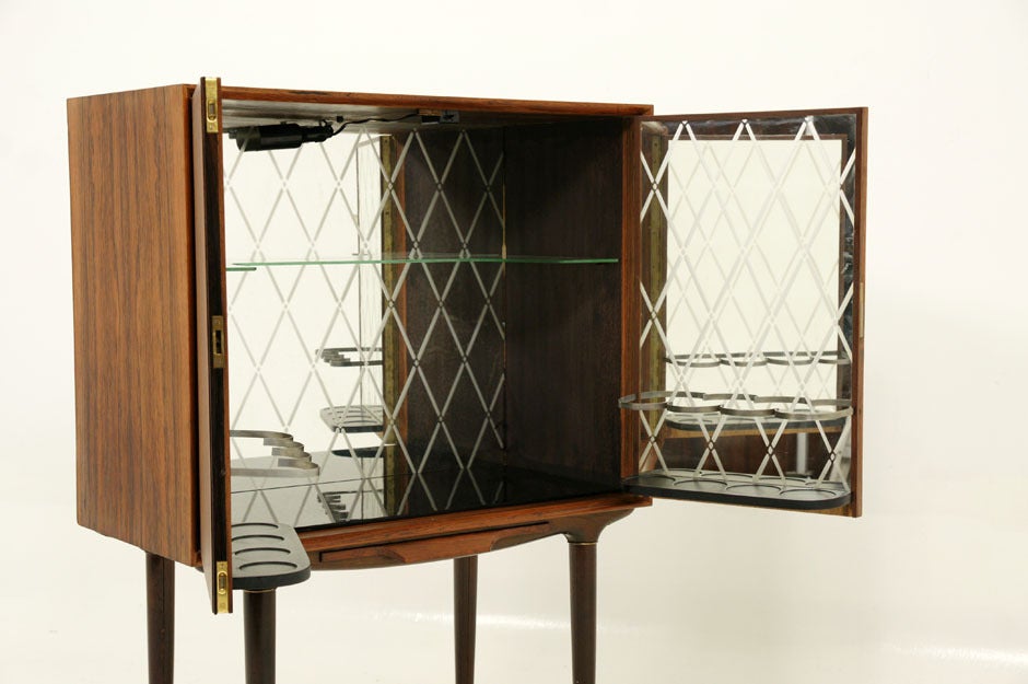 Mid-20th Century Rosewood Bar Cabinet by Illum Wikkelso