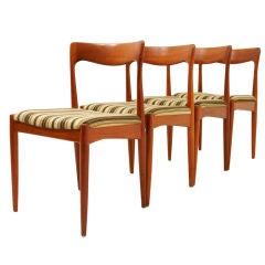 Set of 4 Teak Dining Chairs by Arne Vodder for Vamo