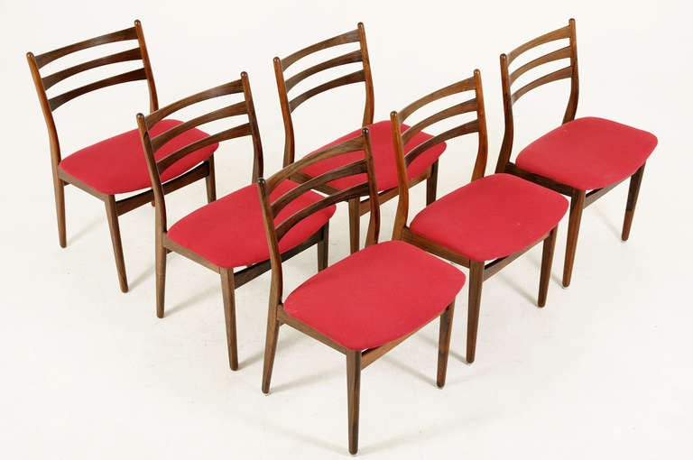 Set 6 Rosewood Dining Chairs  2