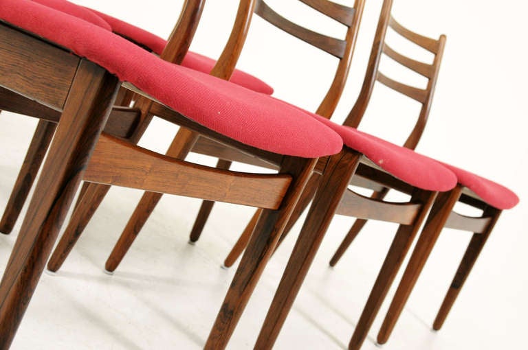 Set 6 Rosewood Dining Chairs 3