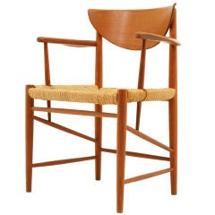 Teak Arm Chair by Peter Hvidt for Soborg Mobelfabrik