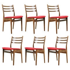 Set 6 Rosewood Dining Chairs 