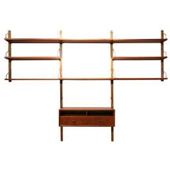 Danish Modern Modular Wall System Shelving