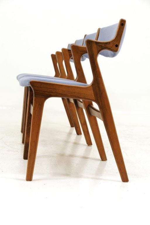 4 Rosewood Danish Modern Chairs by Nova Mobler 5