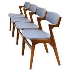 4 Rosewood Danish Modern Chairs by Nova Mobler