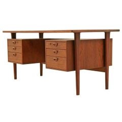 Danish Modern Teak Desk by Kai Kristiansen