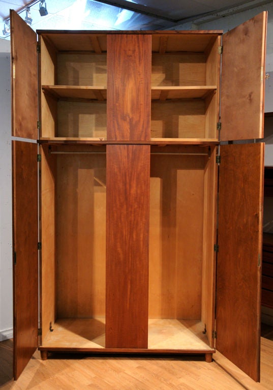 Scandinavian Modern Danish Modern Teak Armoire Wardrobe Cabinet