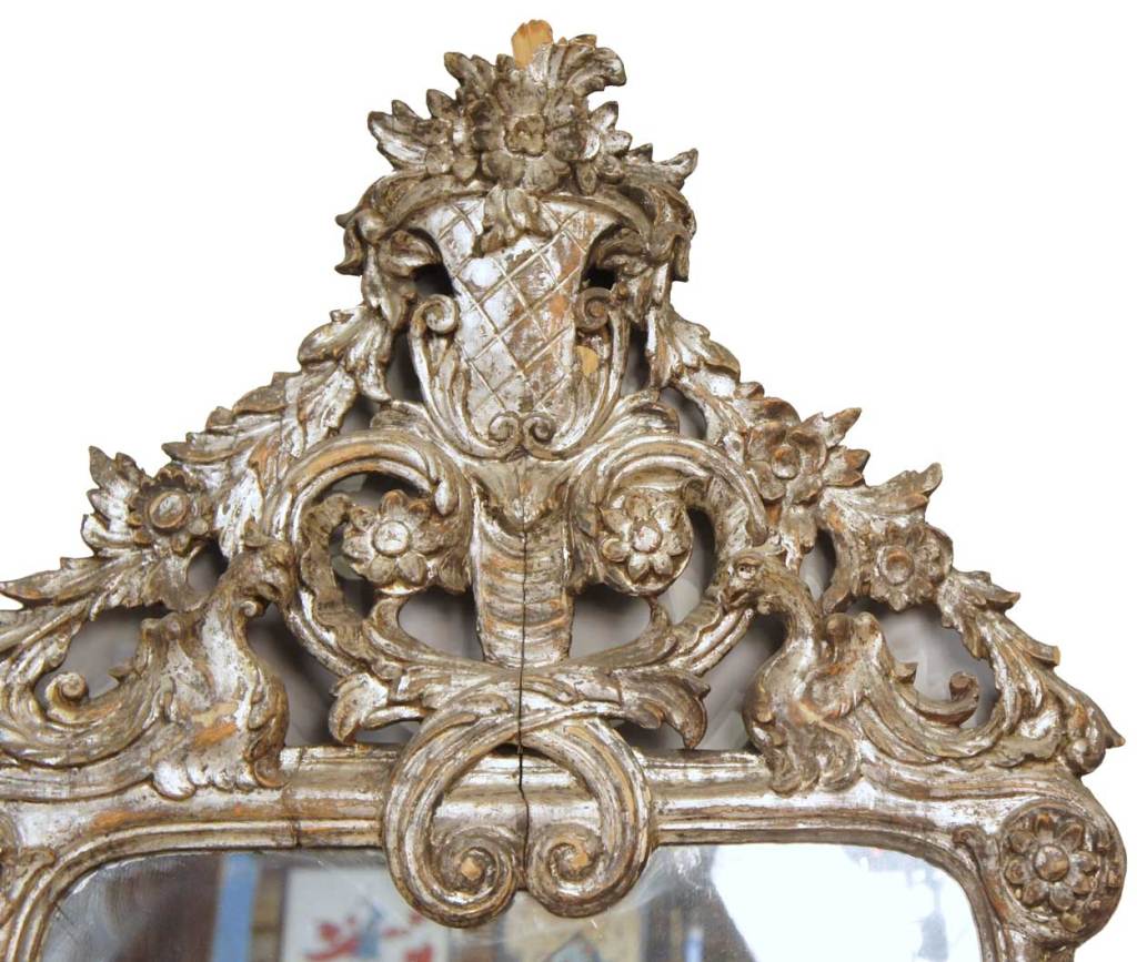 Pair of Italian Baroque Silver Gilt Pier Mirrors For Sale 3