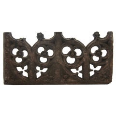 English Gothic Oak Architectural Tracery Panel