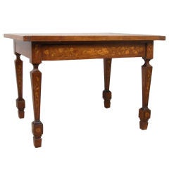 Dutch Marquetry Inlaid Mahogany Center Table
