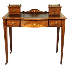 Small English George III Style Rosewood Marquetry Desk