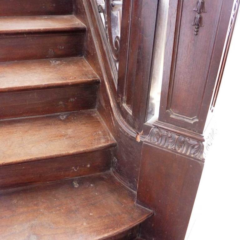 Argentine Argentinian Solid Mahogany Staircase For Sale