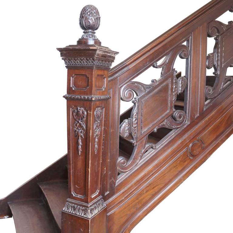 Argentinian Solid Mahogany Staircase For Sale 3