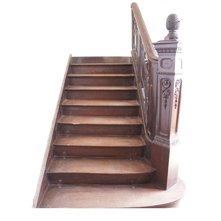 Argentinian Solid Mahogany Staircase For Sale