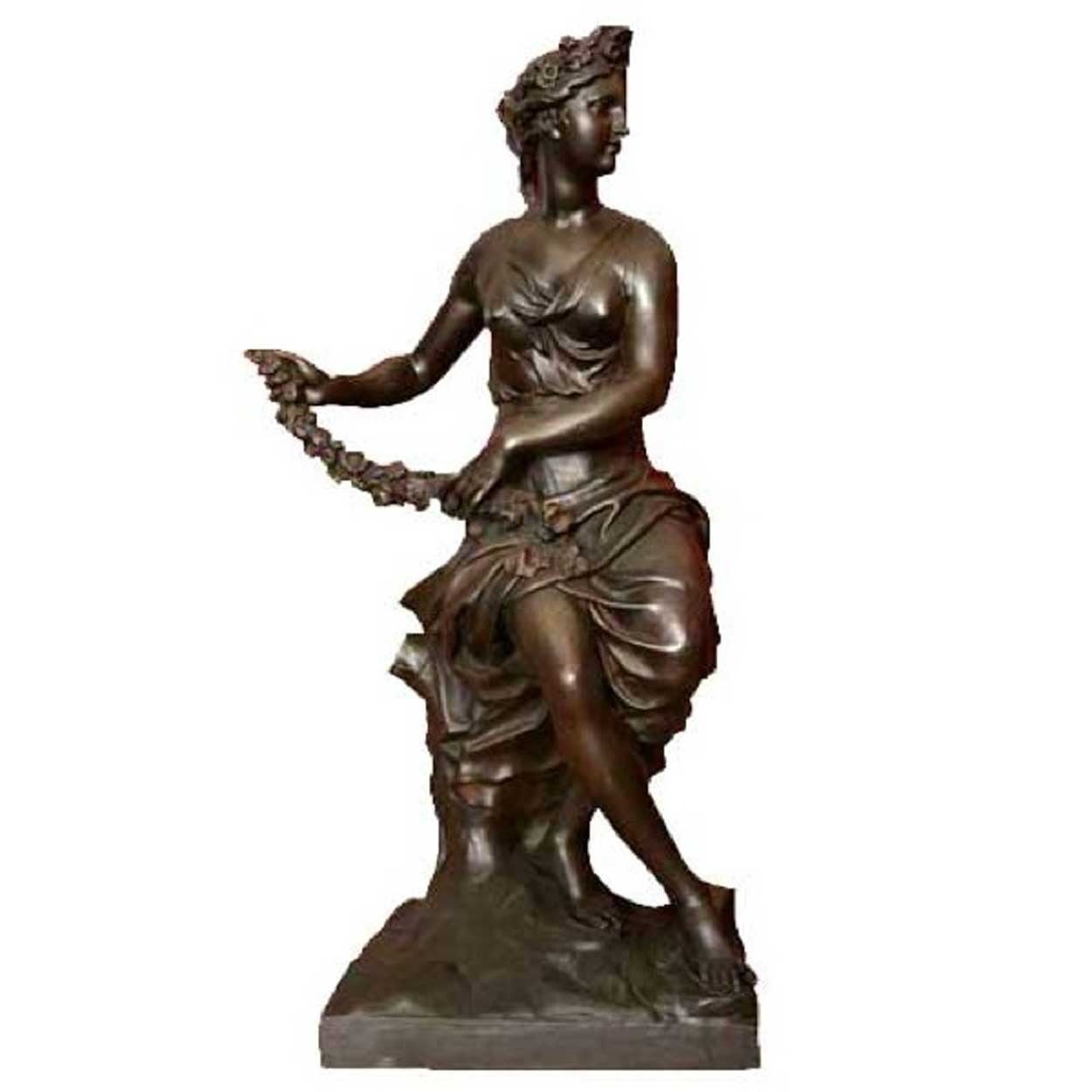 Baroque Revival After Antoine Coysevox, Important Pair of Cast Iron Statues For Sale