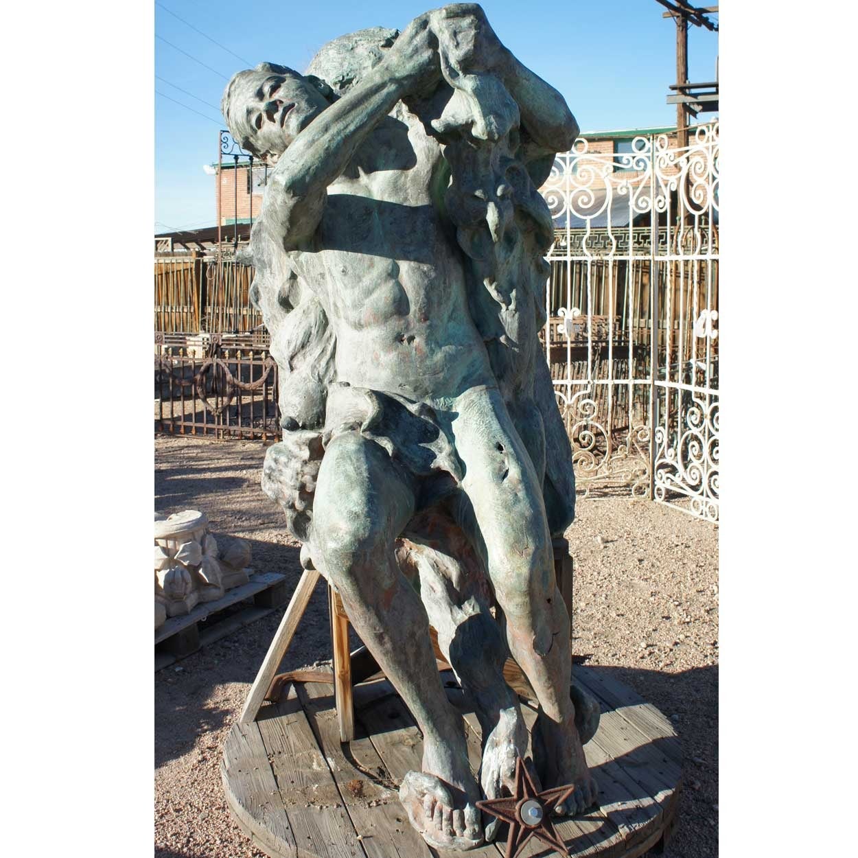 Large Bronze Sculpture, Hercules and the Nemean Lion For Sale 4