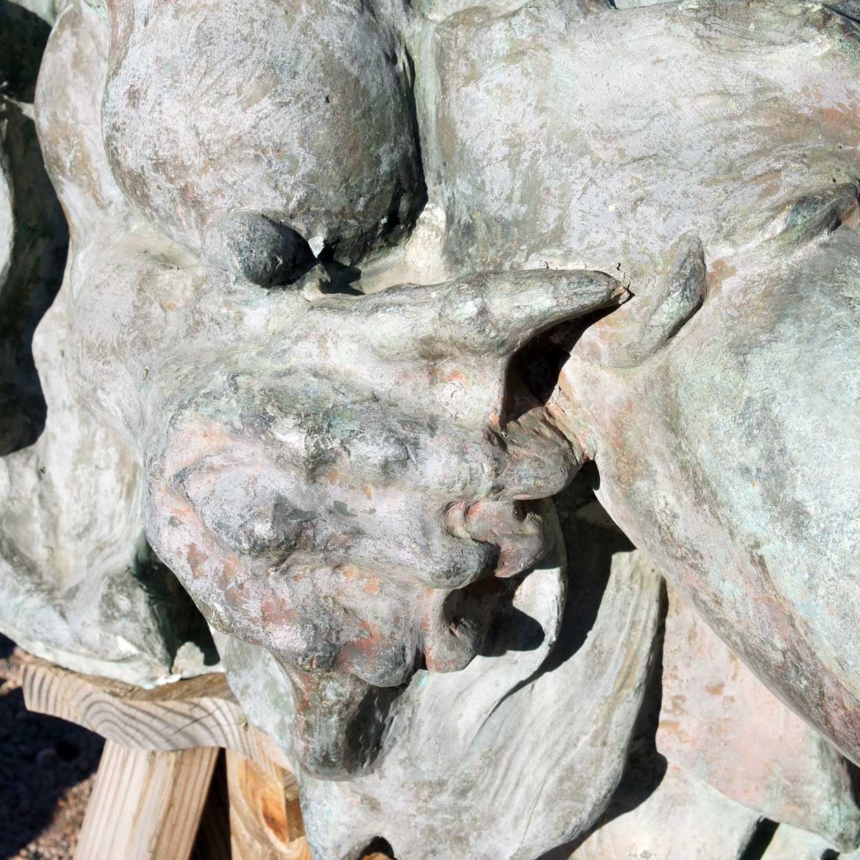 Large Bronze Sculpture, Hercules and the Nemean Lion For Sale 2