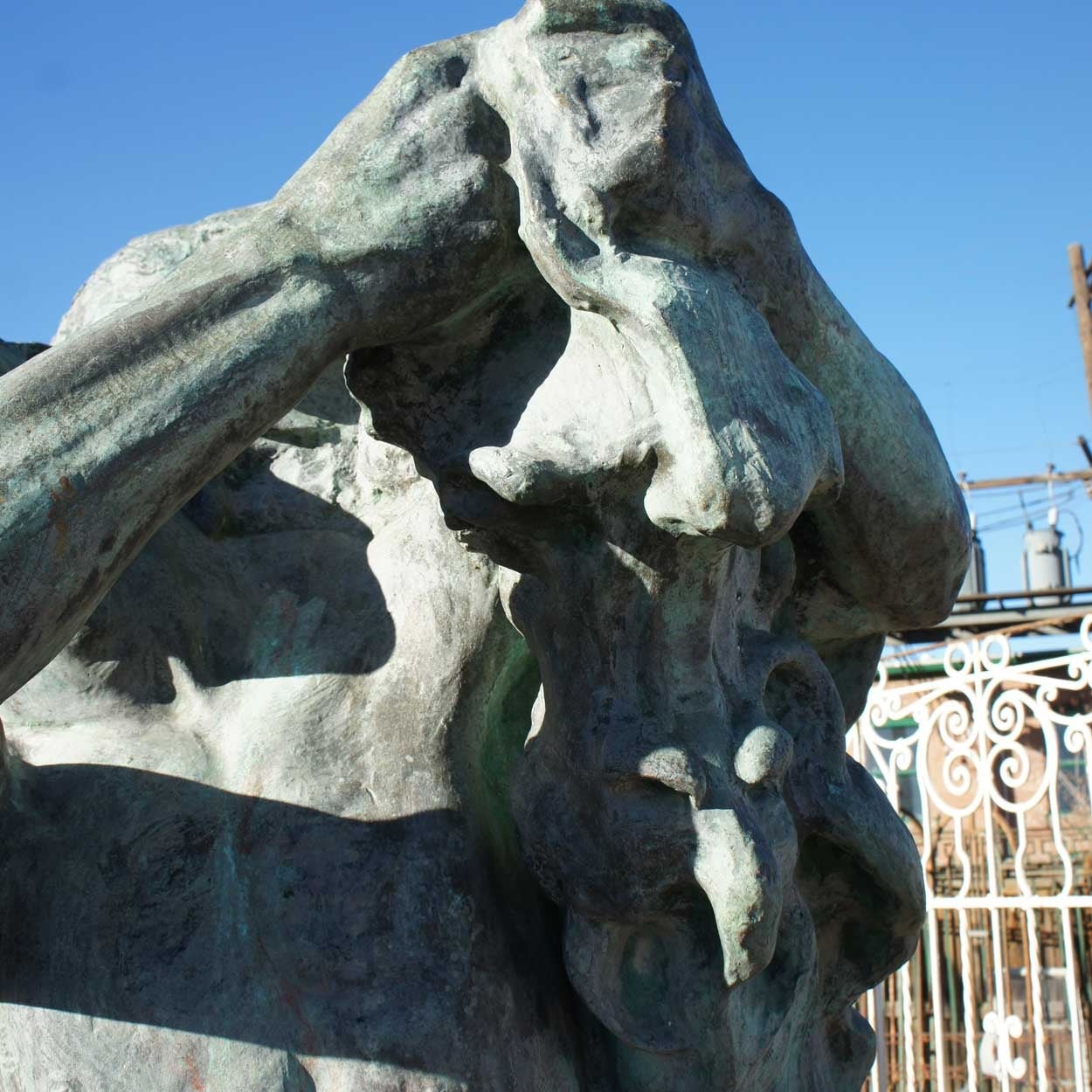 Unknown Large Bronze Sculpture, Hercules and the Nemean Lion For Sale