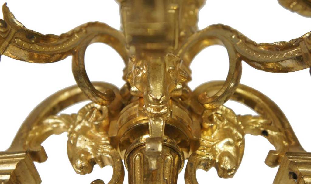 Ormolu French Louis XVI Style Gilt Bronze 6-Light Sconce
