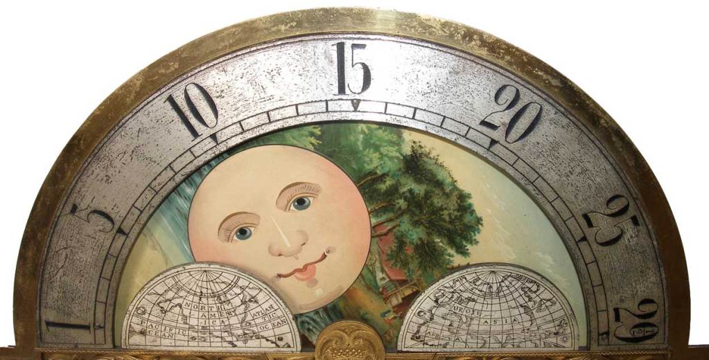 American Tiffany Mahogany Grandfather Clock  4