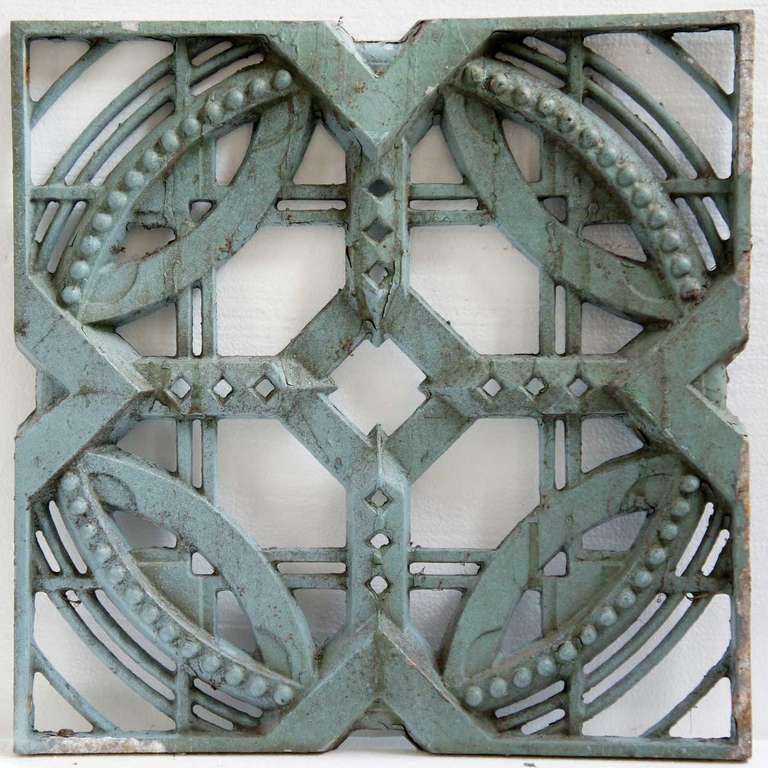 Designer: John deKoven Hill (American, 1920-96) | Manufacturer: Schmidt Ornamental Iron Works (Evanston, IL)

The cast aluminum modular panels were originally designed in 1959 by John deKoven Hill for the J. Ralph and Patricia Corbett House. Hill