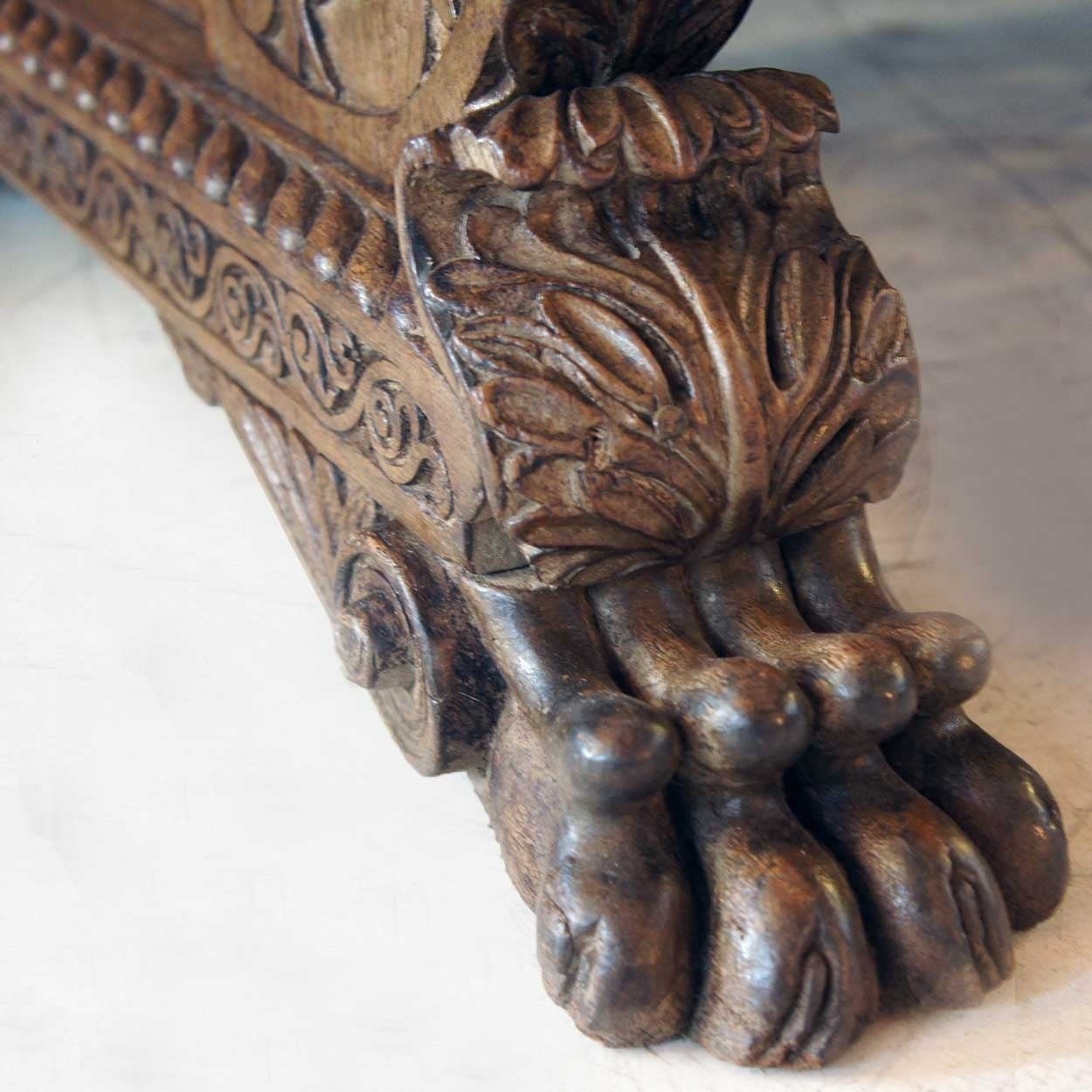 Mid-19th Century Anglo-Indian Rosewood and Marble Console Table For Sale