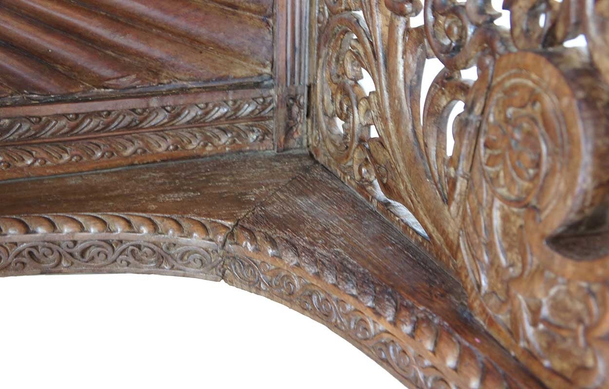 Anglo-Indian Rosewood and Marble Console Table For Sale 3