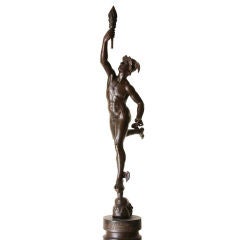 After GIAMBOLOGNA, French Cast Iron Figure of Mercury