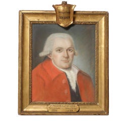 French Pastel Portrait of Dominique Francois Seraphin