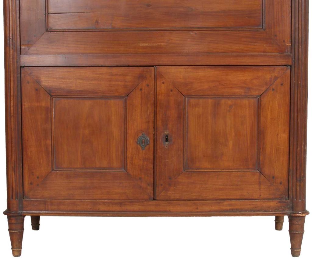 19th Century French Louis XVI Style Dark Cherry Secretaire a Abattant For Sale