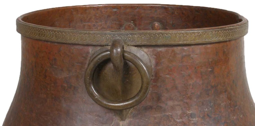 19th Century Large South Indian Hand Hammered Copper Water Storage Pot
