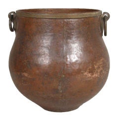 Large South Indian Hand Hammered Copper Water Storage Pot