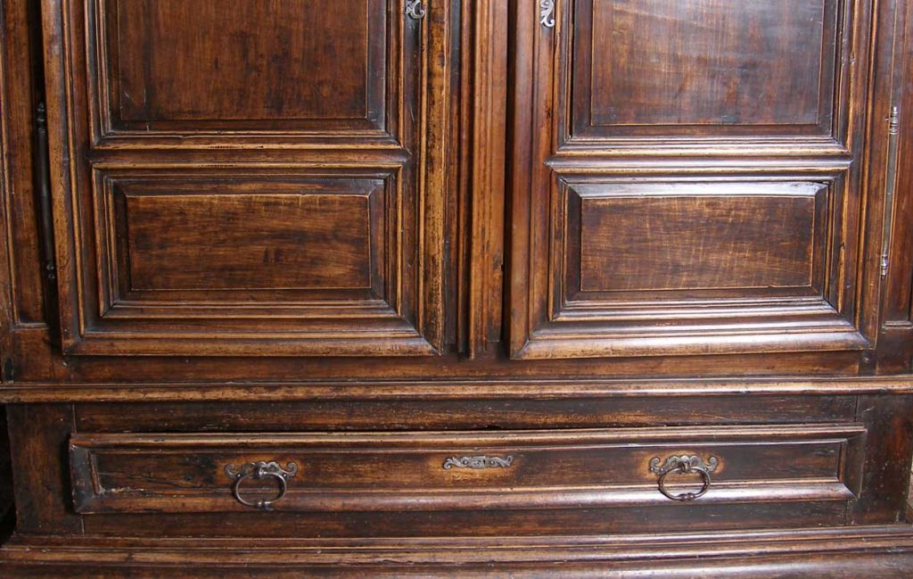 18th Century and Earlier French Louis XIII-XIV Walnut Armoire