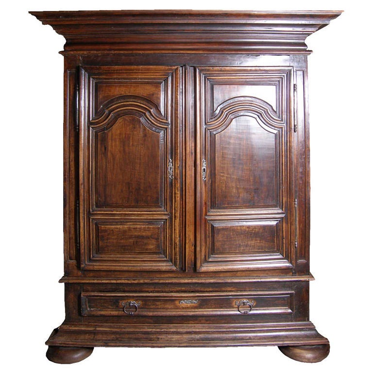 French Louis XIII-XIV Walnut Armoire