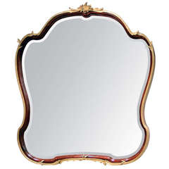 Antique Gilt Bronze-Mounted Mahogany Mirror by François Linke