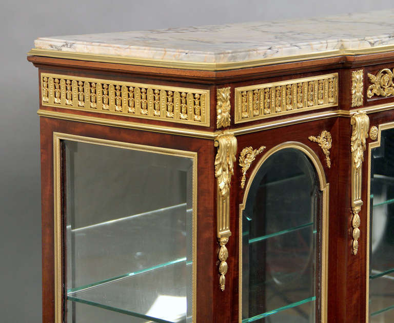 Late 19th Century Gilt Bronze-Mounted Kingwood Vitrine by François Linke In Excellent Condition In New York, NY