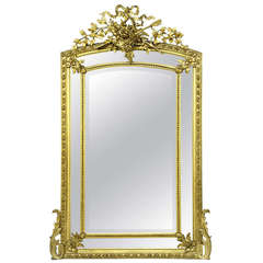 Late 19th Century Giltwood and Gesso Carved Mirror